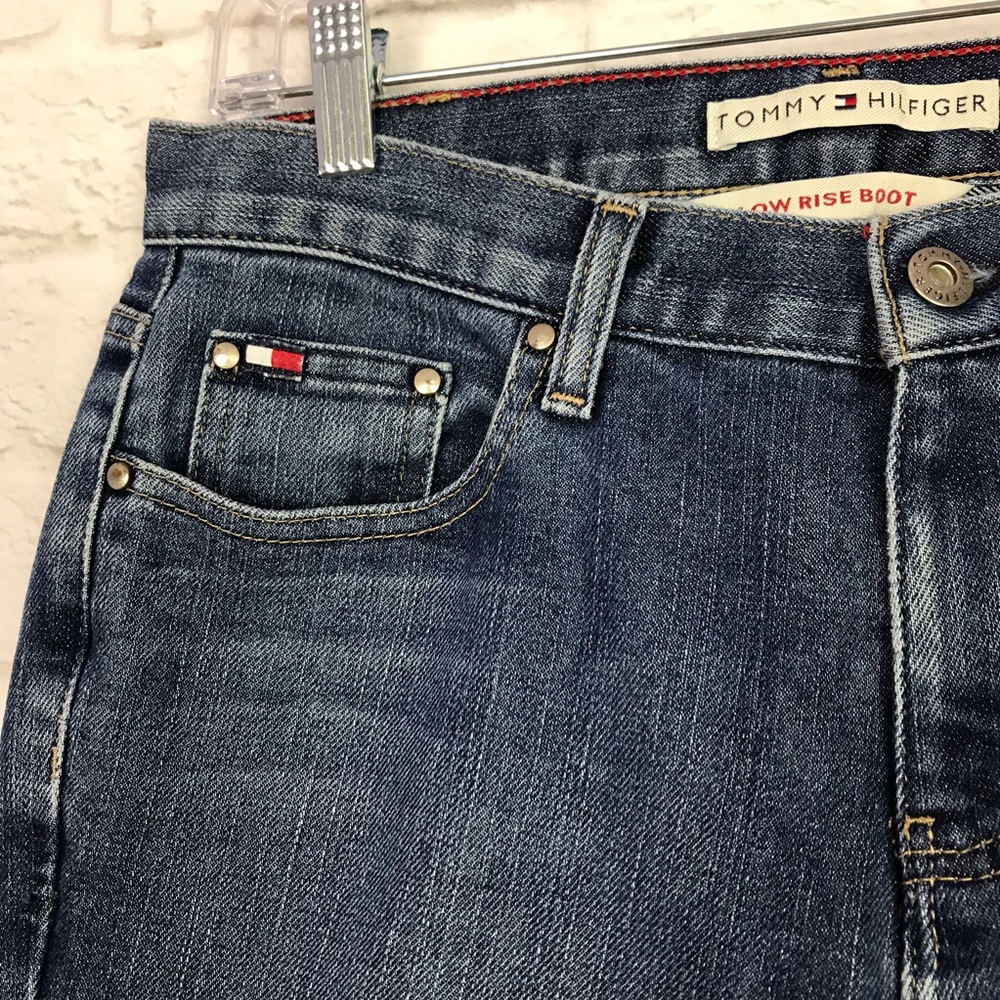 Tommy Hilfiger Low Rise Boot Medium Wash Jeans 8R - Picture 3 of 6